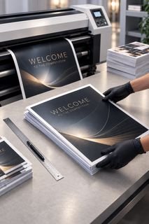 Produce large format and event print at Marina Village print shop