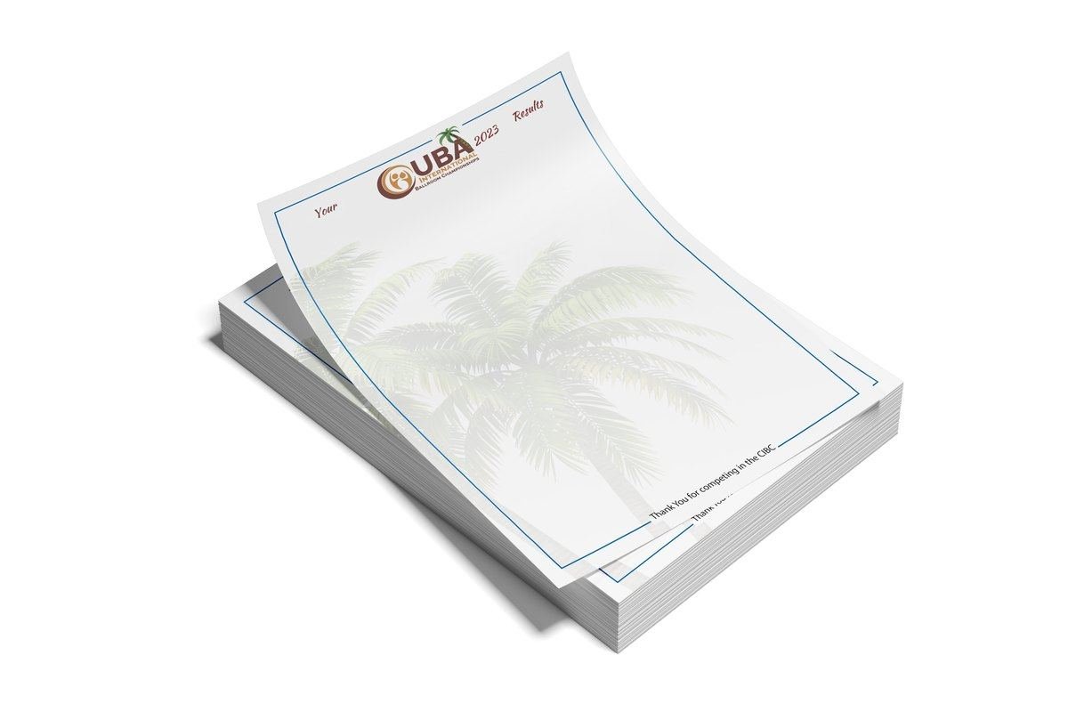 Competition result sheets printing